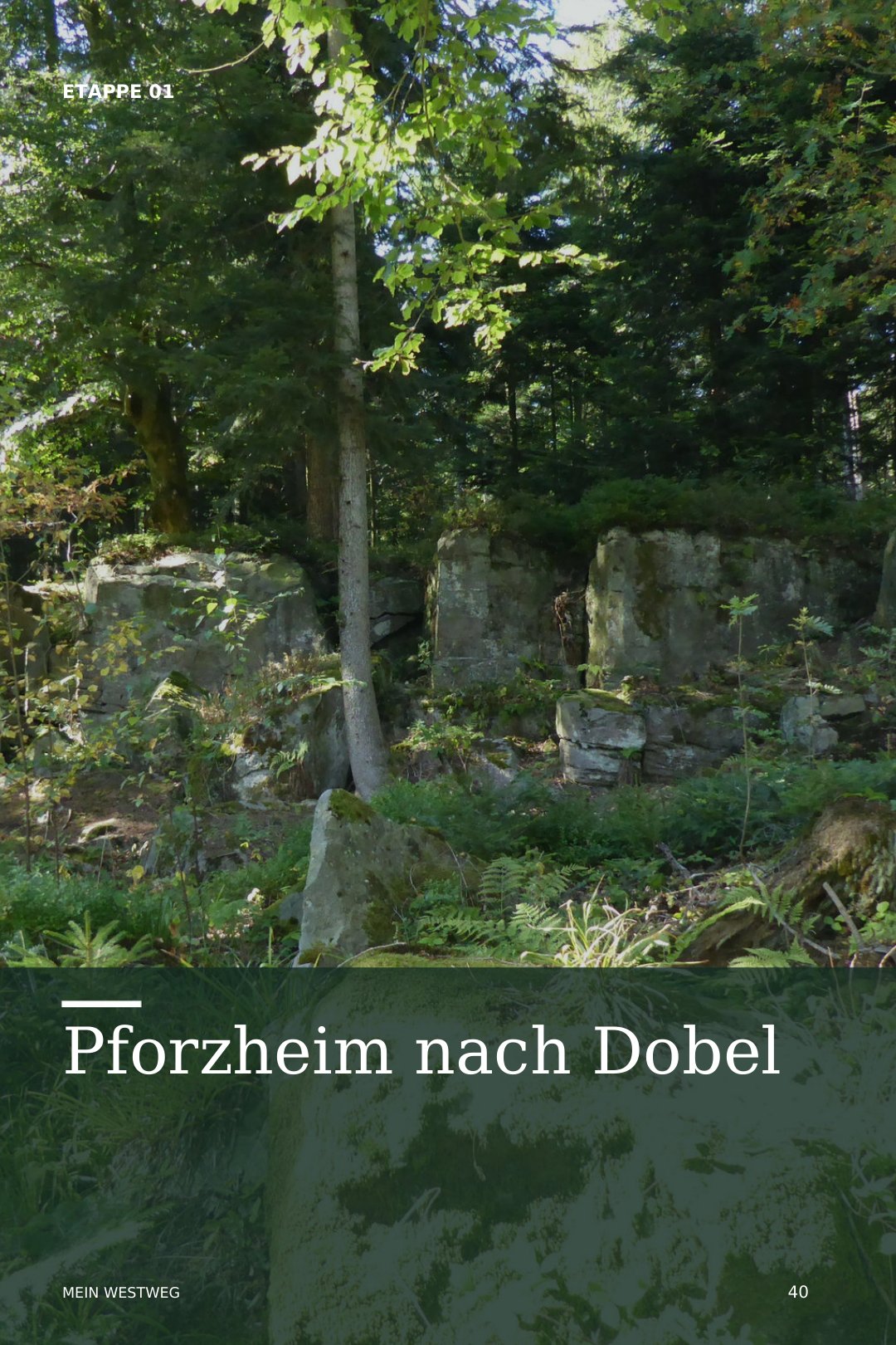 Die Reise beginnt – Originalseite aus Mein Westweg