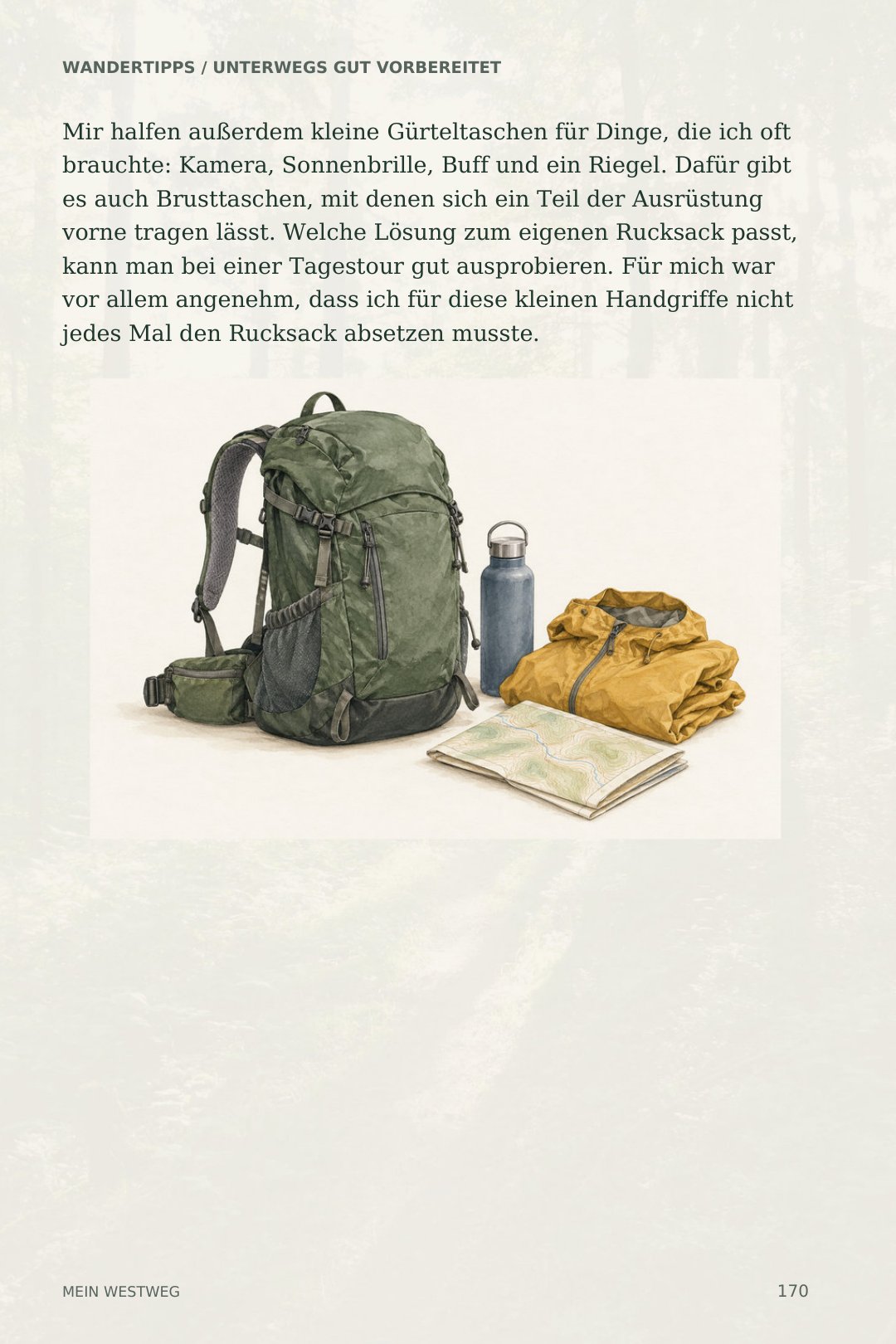 Tipps, die mitwandern – Originalseite aus Mein Westweg